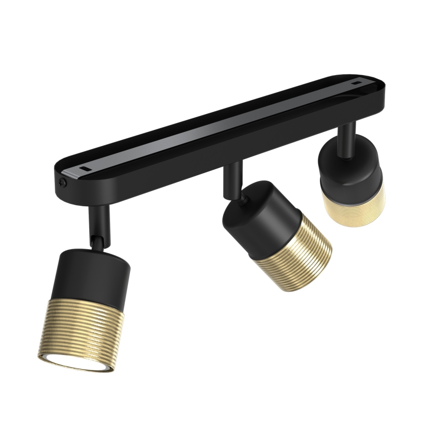 Spotlight MIZU 3xGU10/8W/230V black/brass