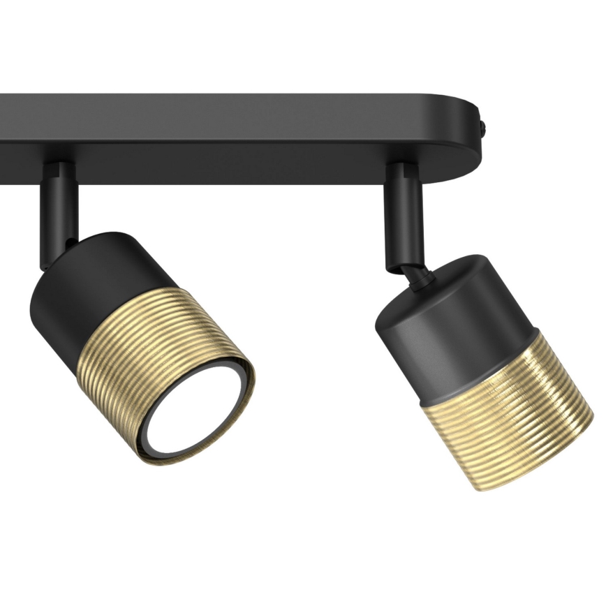 Spotlight MIZU 3xGU10/8W/230V black/brass