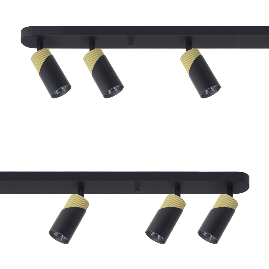 Spotlight NEO 6xGU10/8W/230V black/gold