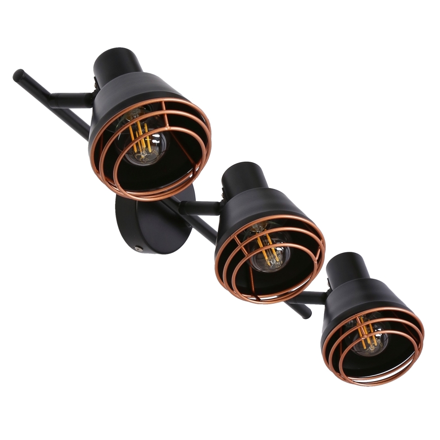 Spotlight NERIA 3xE14/40W/230V black/copper