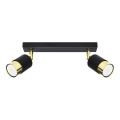 Spotlight NERO 2xGU10/40W/230V black/golden