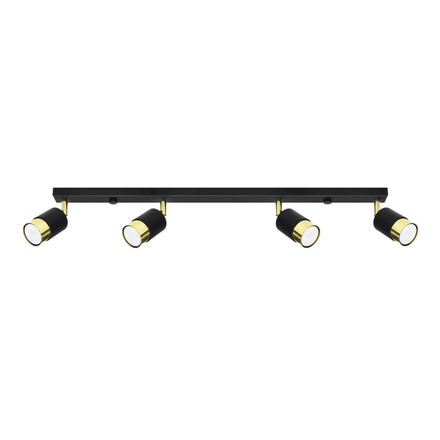 Spotlight NERO 4xGU10/40W/230V black/golden