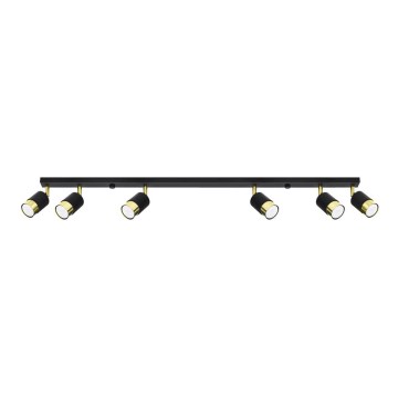Spotlight NERO 6xGU10/40W/230V black/golden
