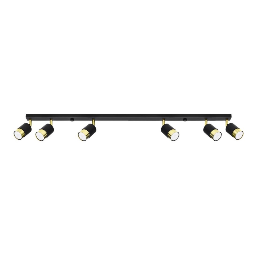Spotlight NERO 6xGU10/40W/230V black/golden