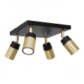 Spotlight NEST 4xGU10/8W/230V black/brass