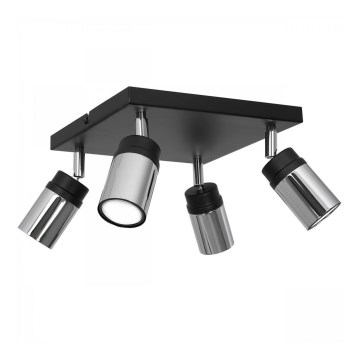 Spotlight NEST 4xGU10/8W/230V black/shiny chrome