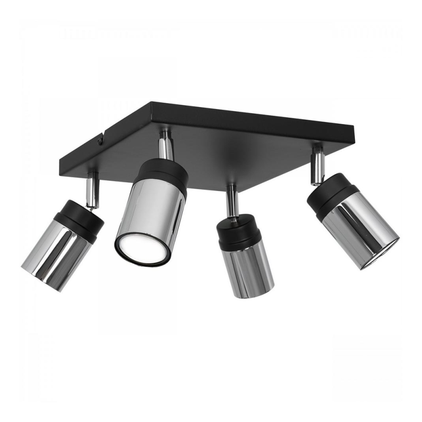 Spotlight NEST 4xGU10/8W/230V black/shiny chrome