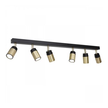 Spotlight NEST 6xGU10/8W/230V black/brass