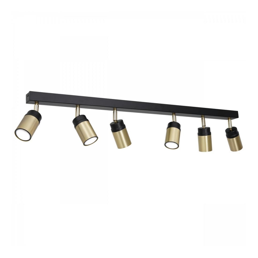 Spotlight NEST 6xGU10/8W/230V black/brass