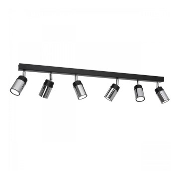 Spotlight NEST 6xGU10/8W/230V black/shiny chrome
