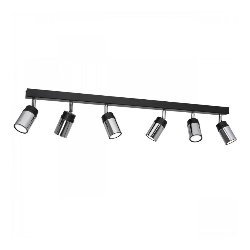 Spotlight NEST 6xGU10/8W/230V black/shiny chrome