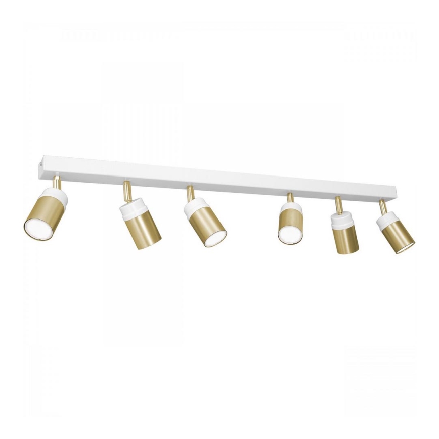 Spotlight NEST 6xGU10/8W/230V white/brass