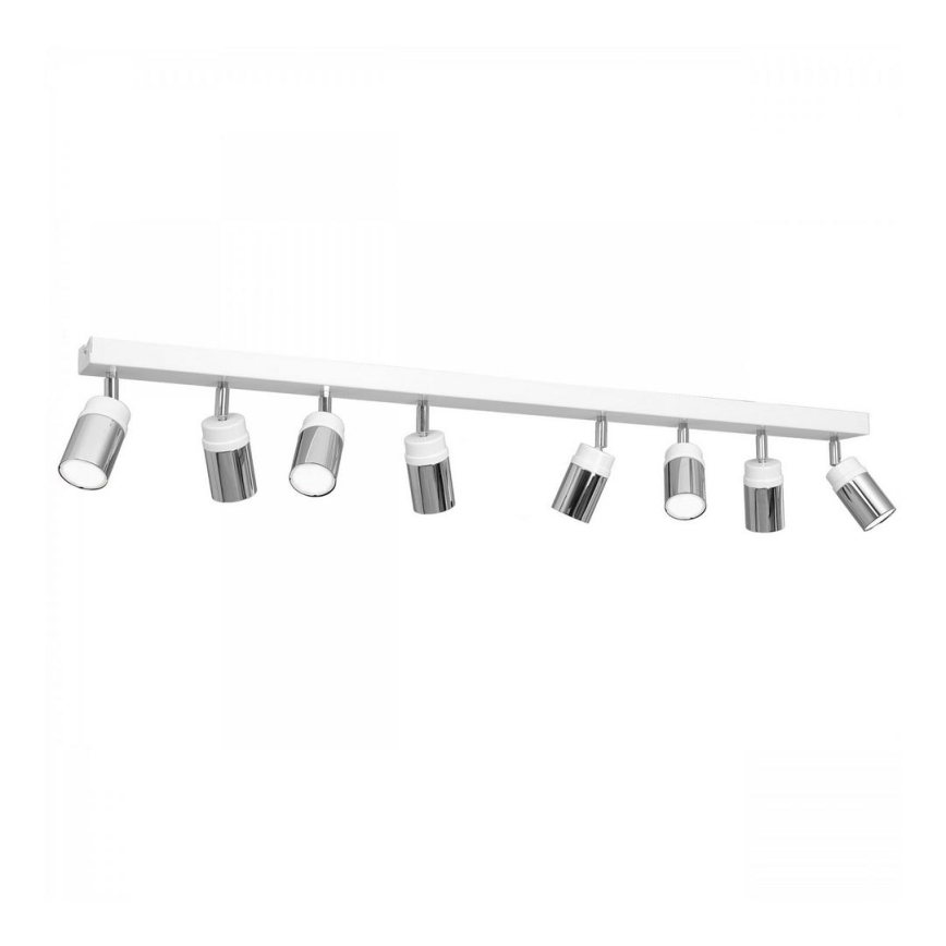 Spotlight NEST 8xGU10/8W/230V white/shiny chrome