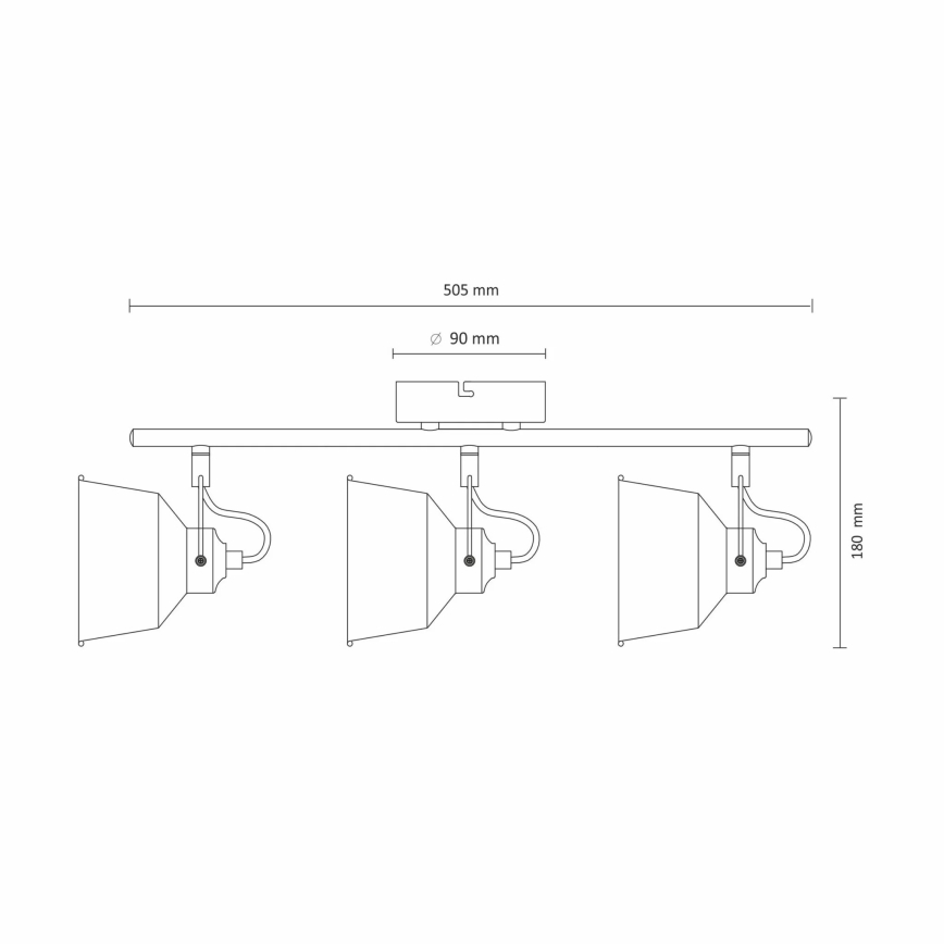Spotlight NIKO 3xE14/8W/230V