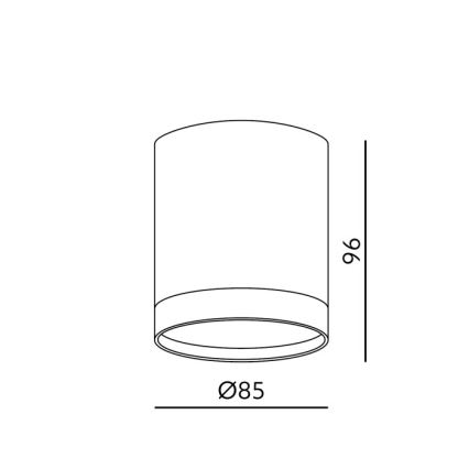 Spotlight OH12 1xGX53/35W/230V 9,6 cm white