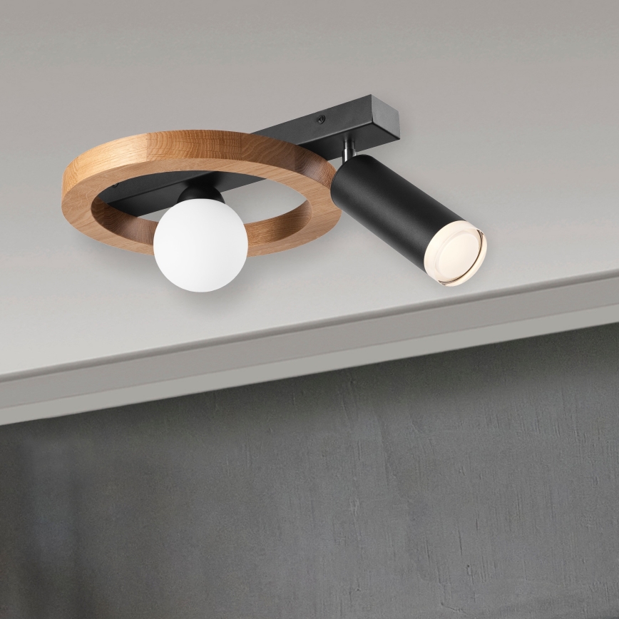Spotlight OTIS 1xG9/5W/230V + 1xE27/15W/230V oak