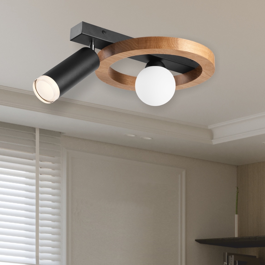 Spotlight OTIS 1xG9/5W/230V + 1xE27/15W/230V oak