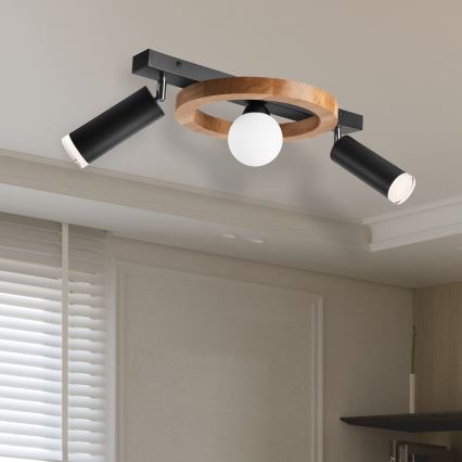 Spotlight OTIS 1xG9/5W/230V + 2xE27/15W/230V oak