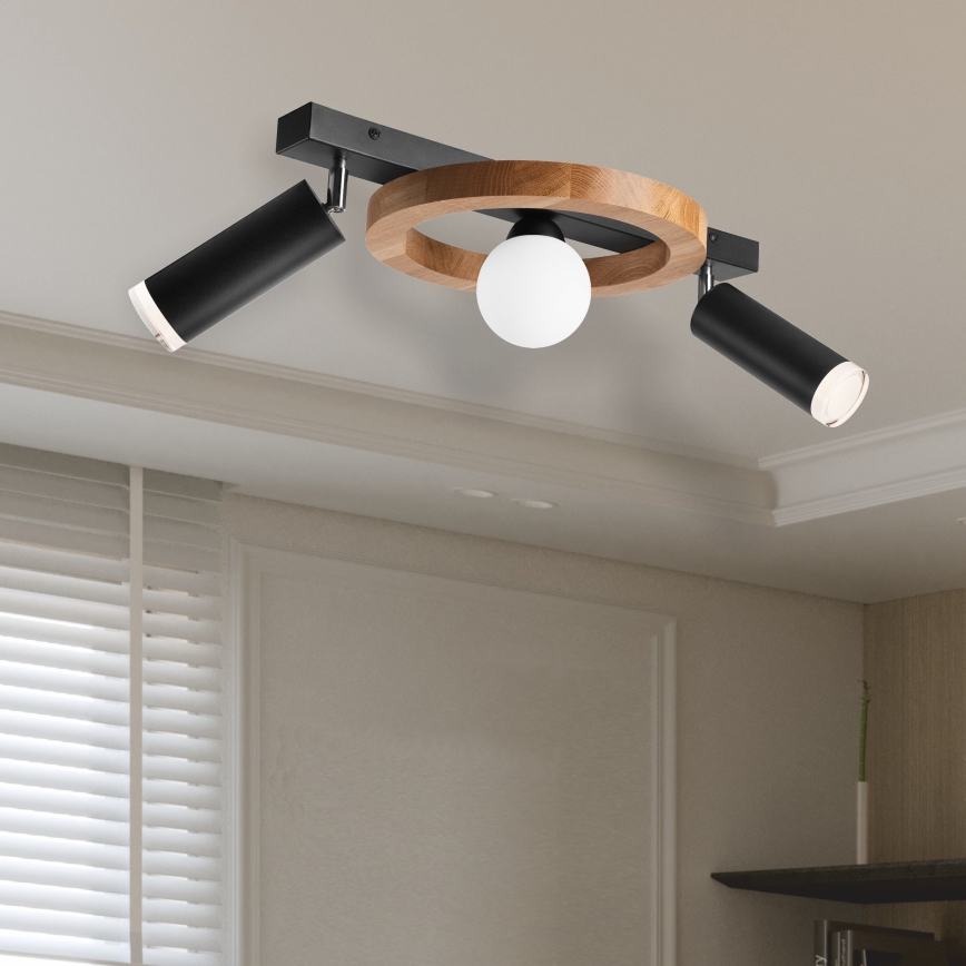 Spotlight OTIS 1xG9/5W/230V + 2xE27/15W/230V oak