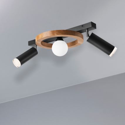 Spotlight OTIS 1xG9/5W/230V + 2xE27/15W/230V oak