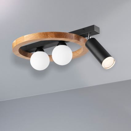 Spotlight OTIS 2xG9/5W/230V + 1xE27/15W/230V oak