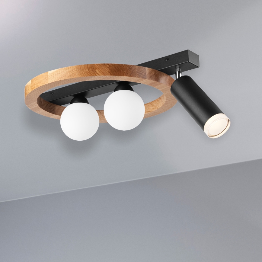Spotlight OTIS 2xG9/5W/230V + 1xE27/15W/230V oak