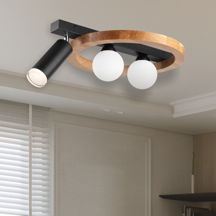 Spotlight OTIS 2xG9/5W/230V + 1xE27/15W/230V oak
