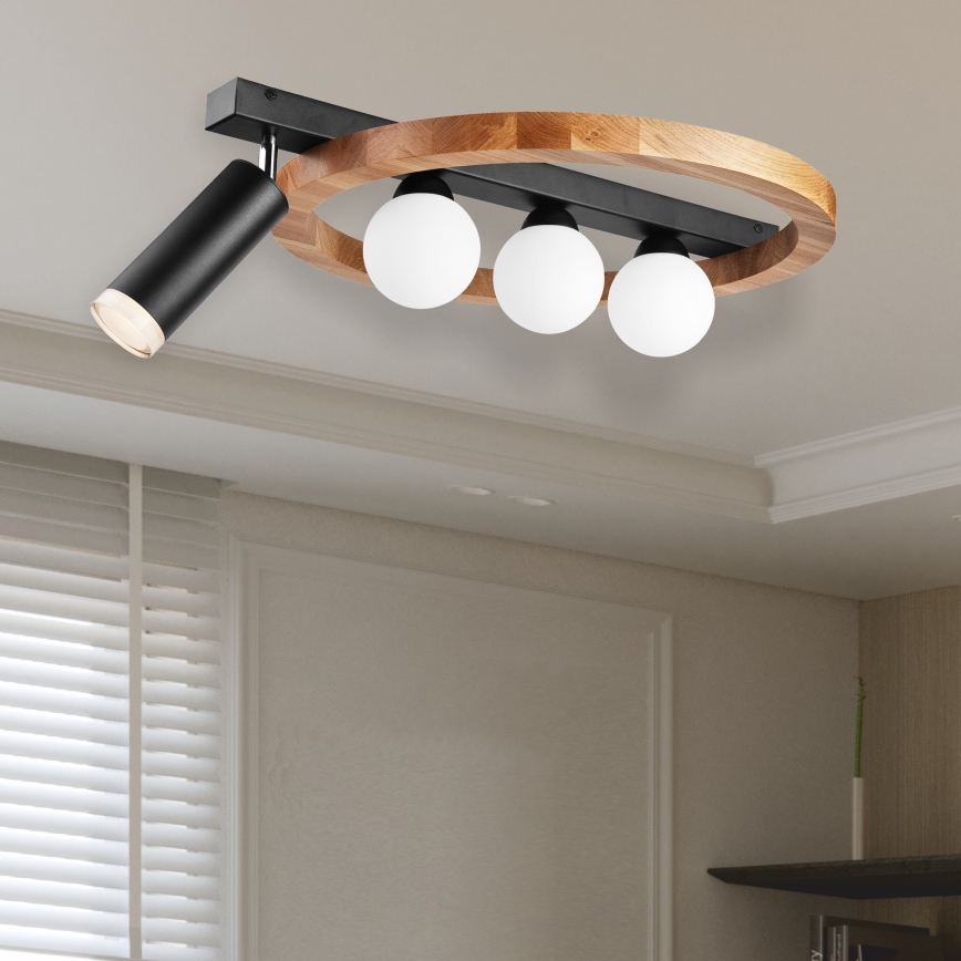 Spotlight OTIS 3xG9/5W/230V + 1xE27/15W/230V oak
