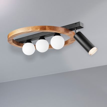Spotlight OTIS 3xG9/5W/230V + 1xE27/15W/230V oak