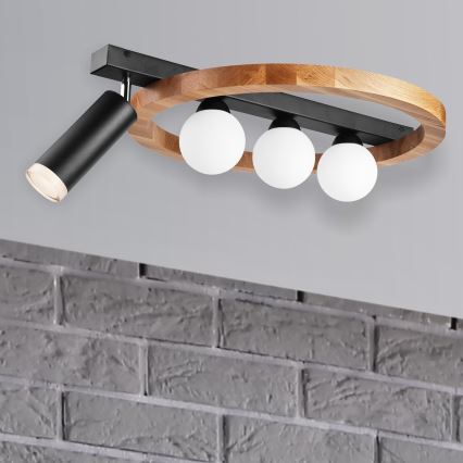 Spotlight OTIS 3xG9/5W/230V + 1xE27/15W/230V oak