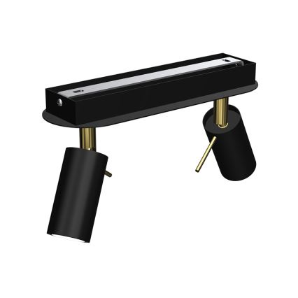 Spotlight PRESTON 2xGU10/MR11/40W/230V black/gold