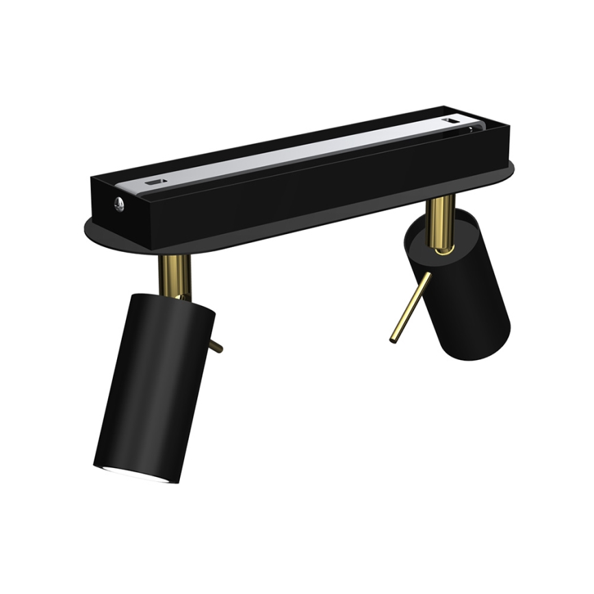 Spotlight PRESTON 2xGU10/MR11/40W/230V black/gold