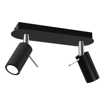 Spotlight PRESTON 2xGU10/MR11/40W/230V black