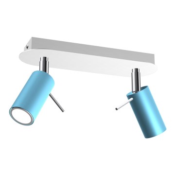 Spotlight PRESTON 2xGU10/MR11/40W/230V blue