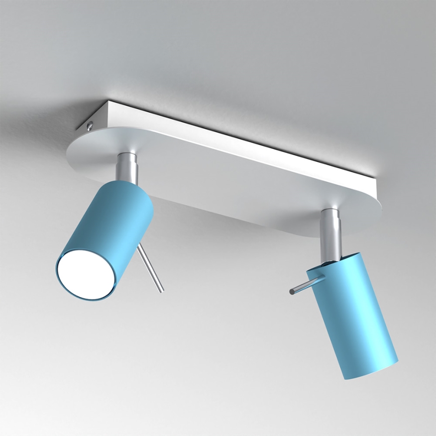 Spotlight PRESTON 2xGU10/MR11/40W/230V blue