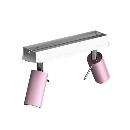 Spotlight PRESTON 2xGU10/MR11/40W/230V pink