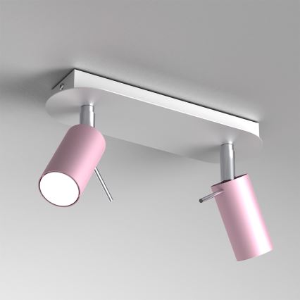 Spotlight PRESTON 2xGU10/MR11/40W/230V pink