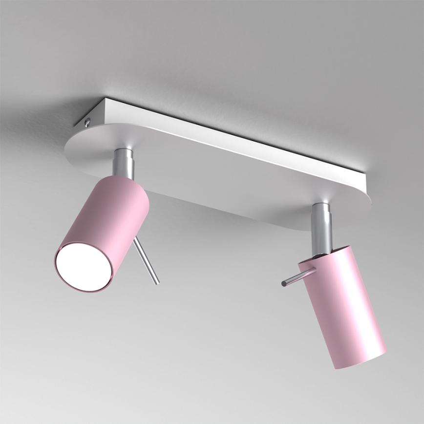 Spotlight PRESTON 2xGU10/MR11/40W/230V pink