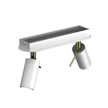 Spotlight PRESTON 2xGU10/MR11/40W/230V white/gold
