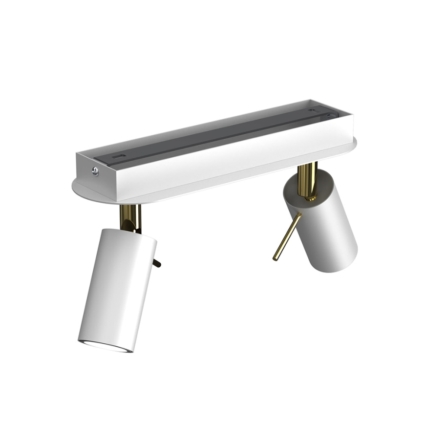 Spotlight PRESTON 2xGU10/MR11/40W/230V white/gold