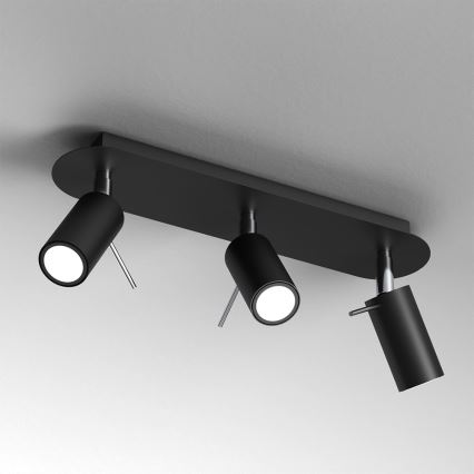 Spotlight PRESTON 3xGU10/MR11/40W/230V black