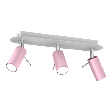 Spotlight PRESTON 3xGU10/MR11/40W/230V pink