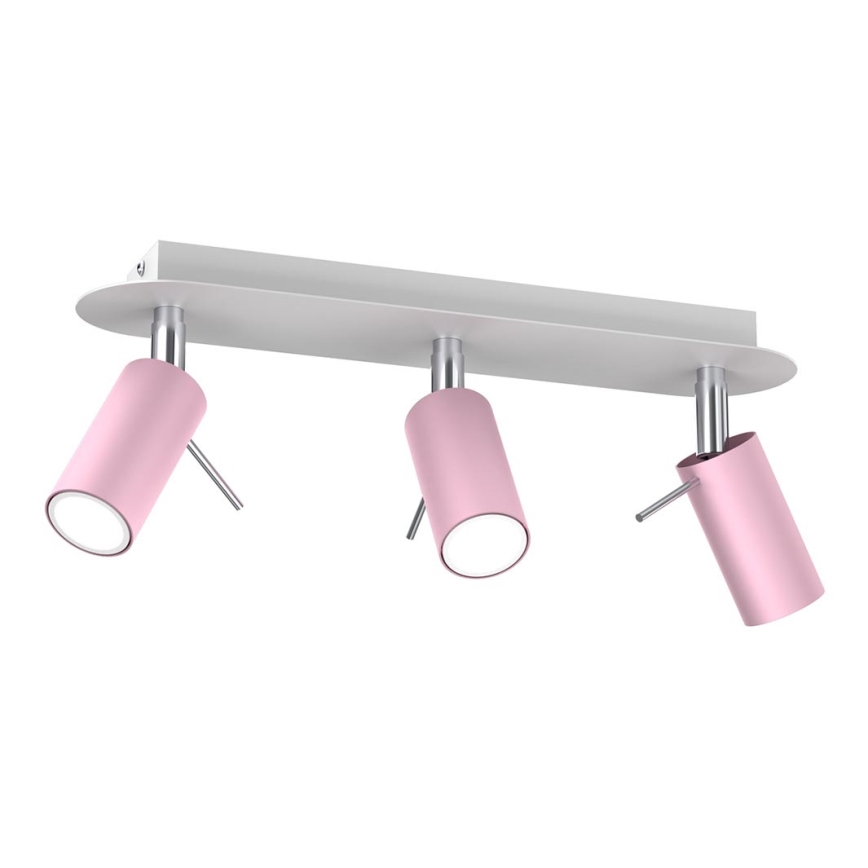 Spotlight PRESTON 3xGU10/MR11/40W/230V pink