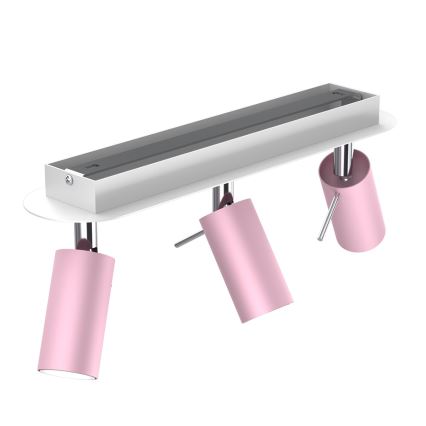 Spotlight PRESTON 3xGU10/MR11/40W/230V pink