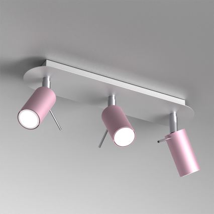 Spotlight PRESTON 3xGU10/MR11/40W/230V pink
