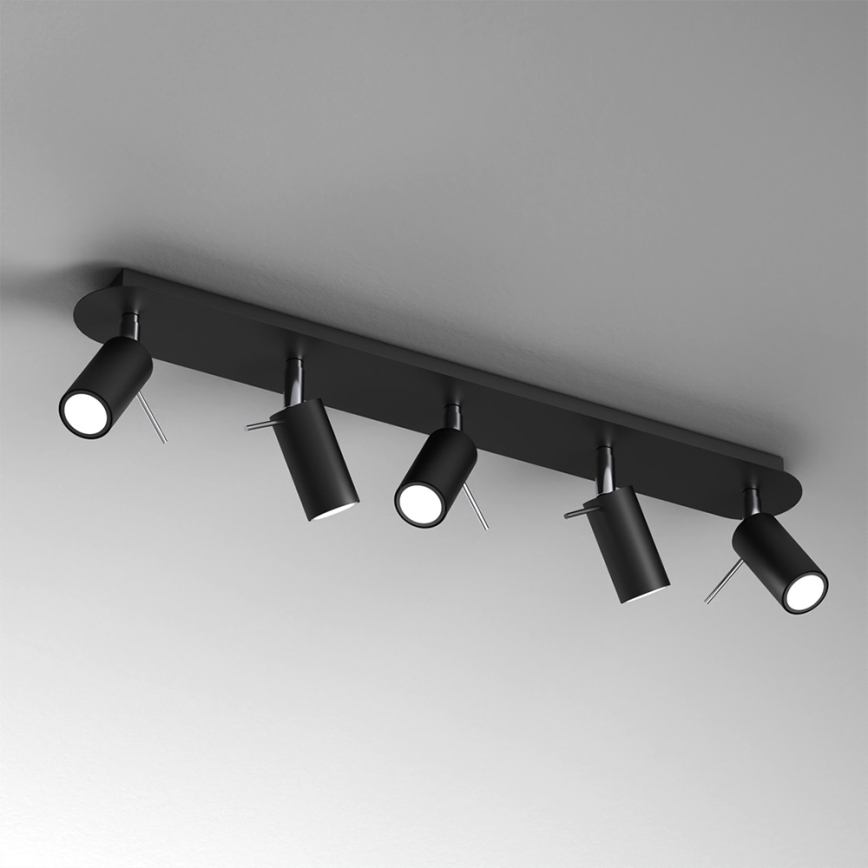 Spotlight PRESTON 5xGU10/MR11/40W/230V black
