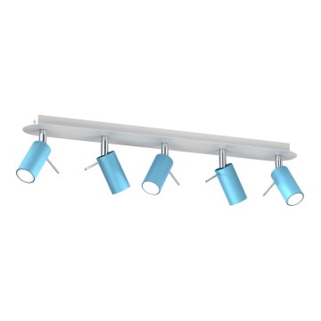 Spotlight PRESTON 5xGU10/MR11/40W/230V blue