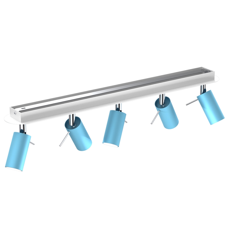 Spotlight PRESTON 5xGU10/MR11/40W/230V blue