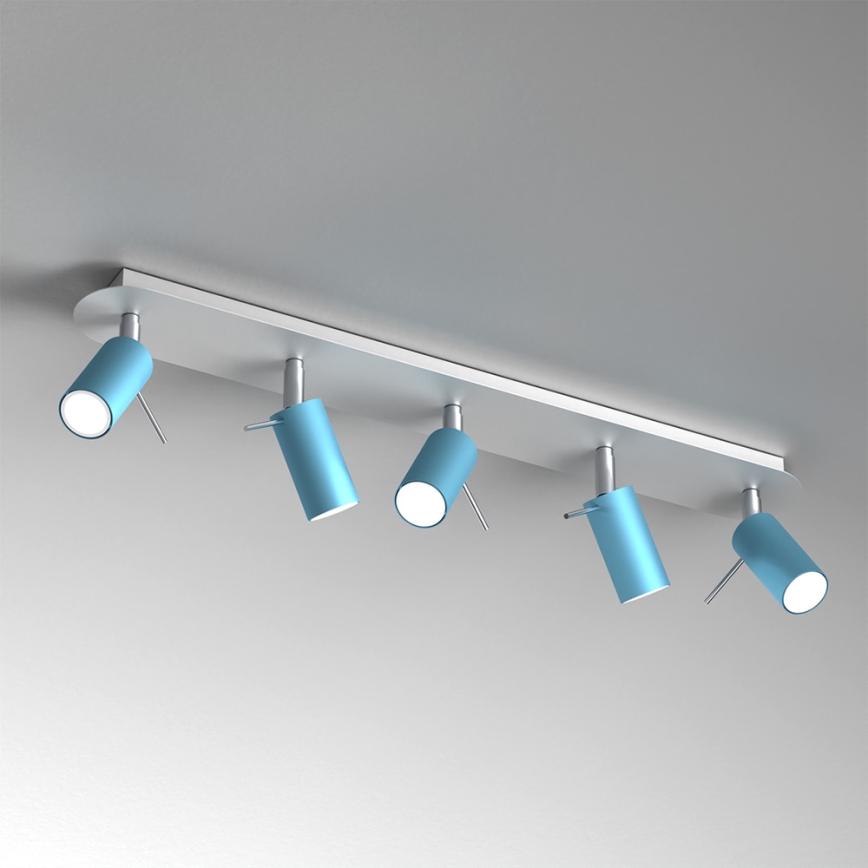 Spotlight PRESTON 5xGU10/MR11/40W/230V blue