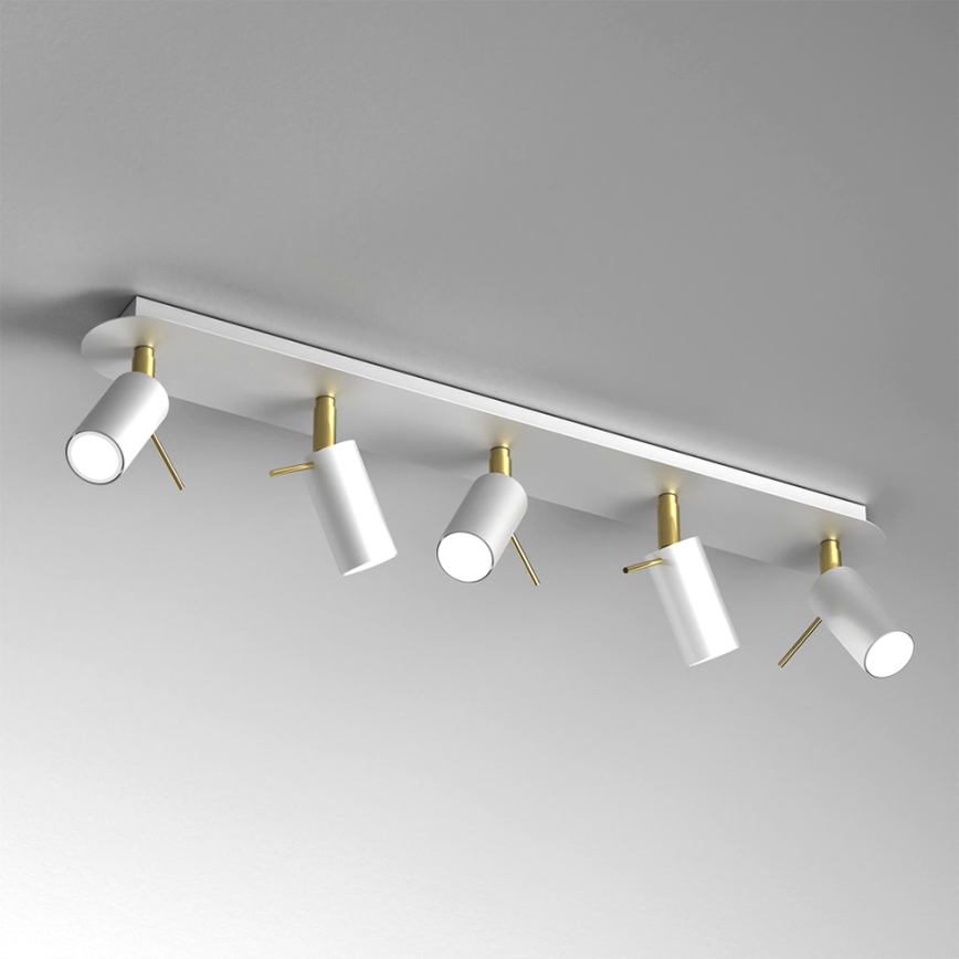Spotlight PRESTON 5xGU10/MR11/40W/230V white/gold